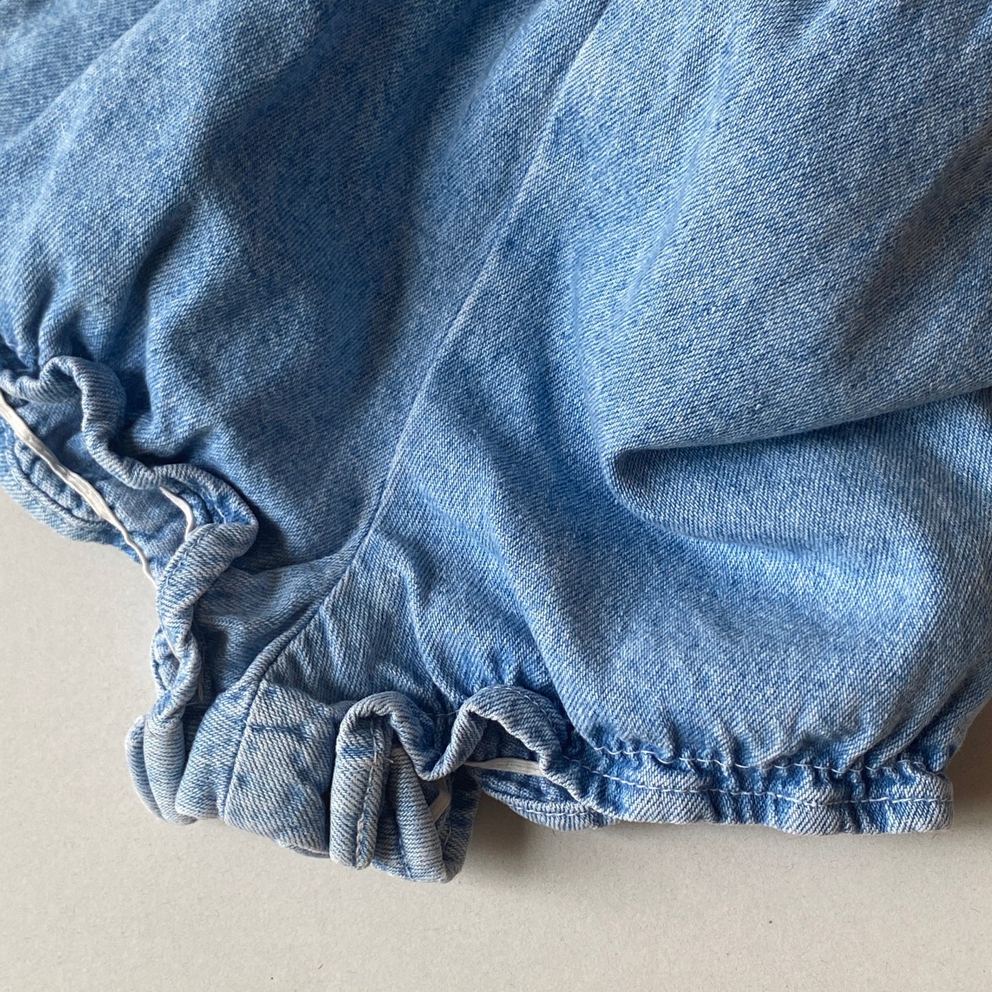 Vintage OshKosh Lightwash Denim Romper (6/9M)