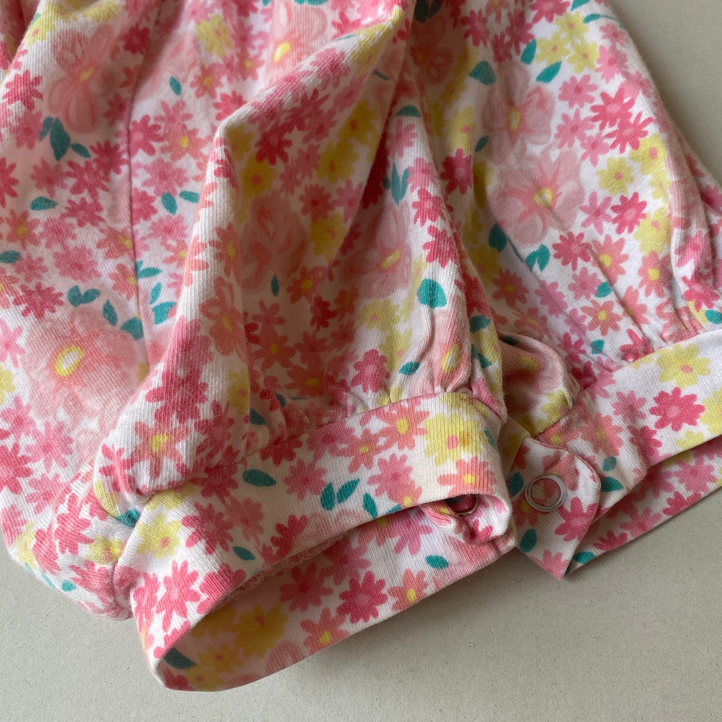 Vintage OshKosh Floral Collared Romper (3/6M)