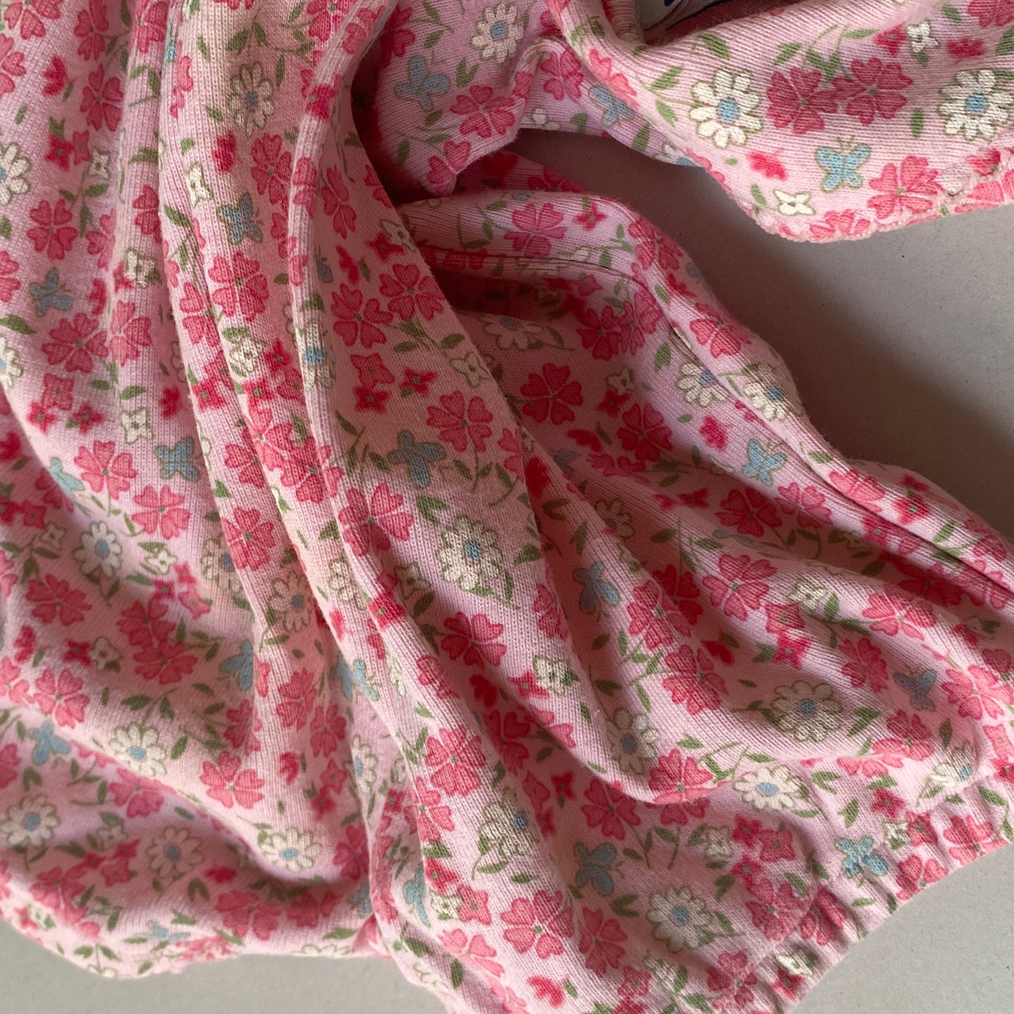 OshKosh Pink Floral Collared Romper (6/9M)