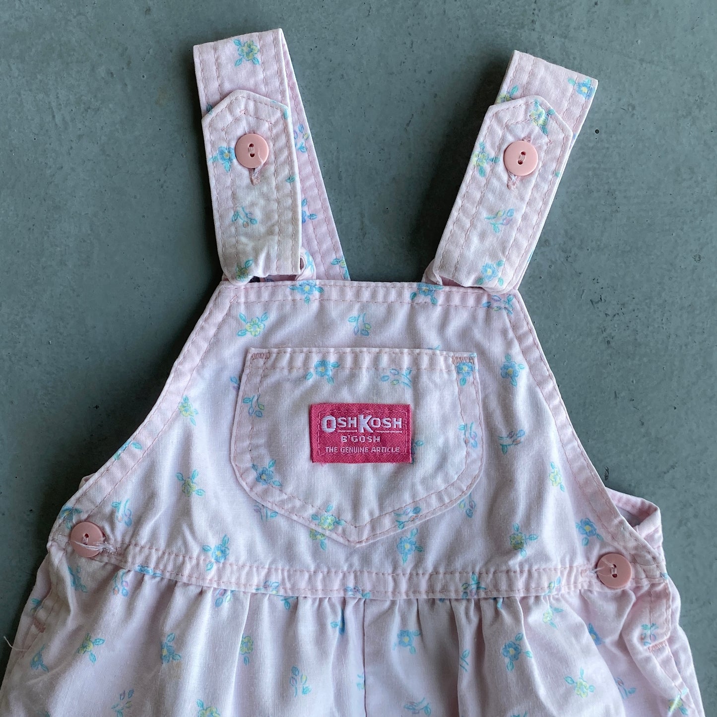 Vintage OshKosh Bow-Back Pink Shortalls (3T)