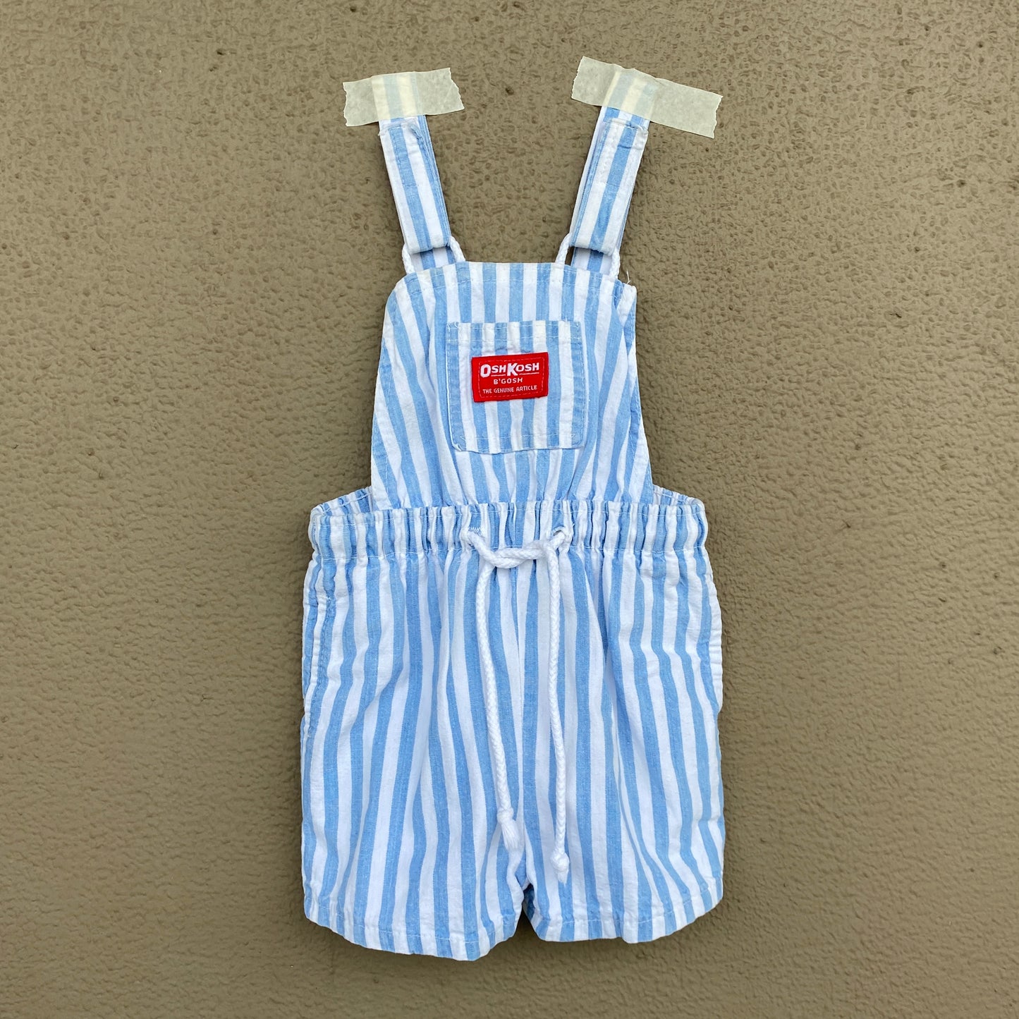 Vintage OshKosh Striped Shortalls (18M)