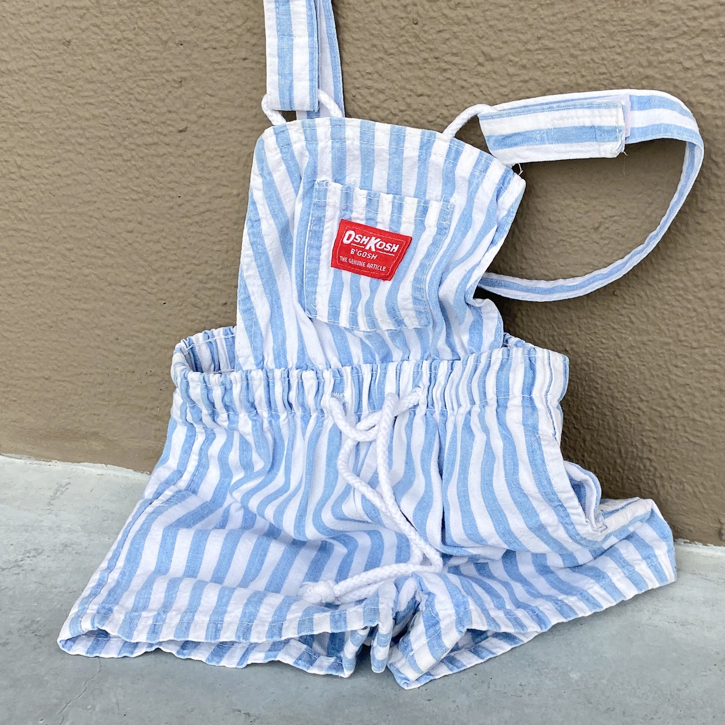 Vintage OshKosh Striped Shortalls (18M)
