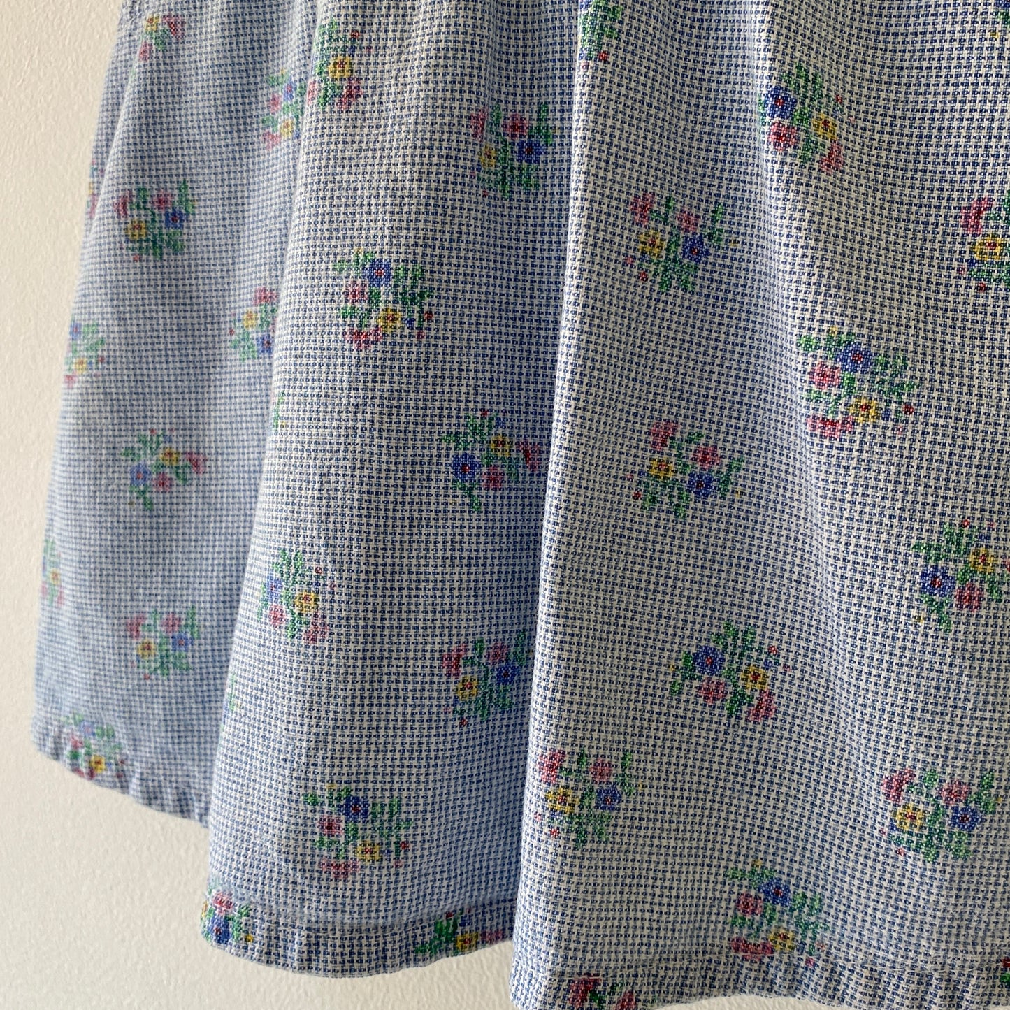 Vintage OshKosh Blue Floral Skirtall (3T)