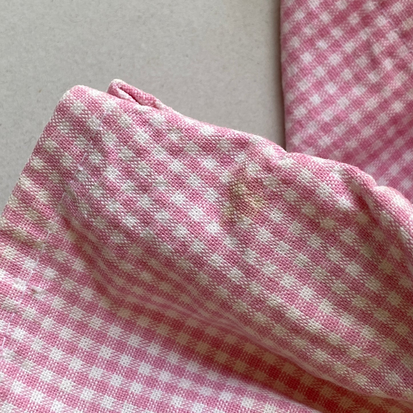 Vintage OshKosh Pink Gingham Shortalls (24M)