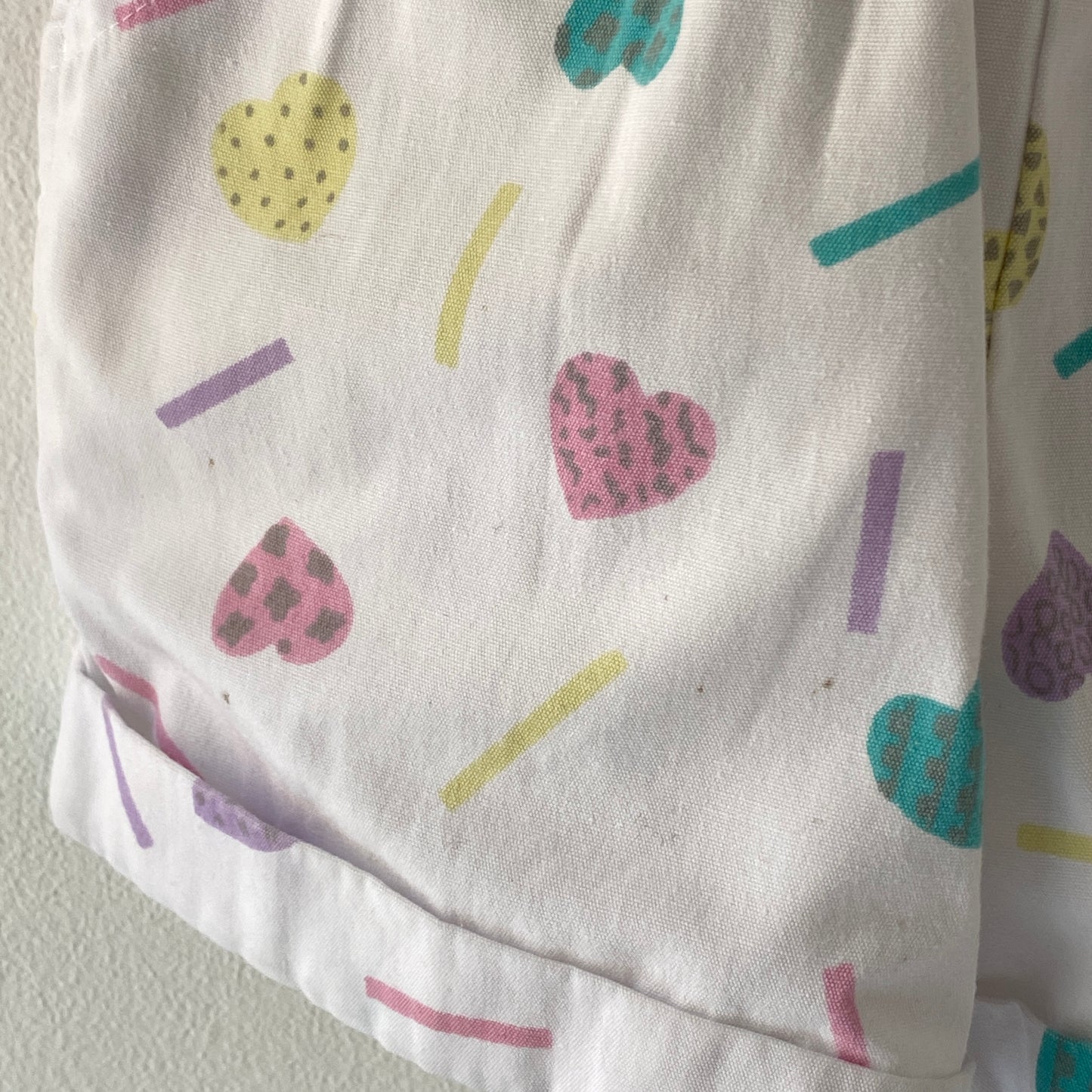 Vintage Pastel Hearts Cuffed Shortalls (3T)