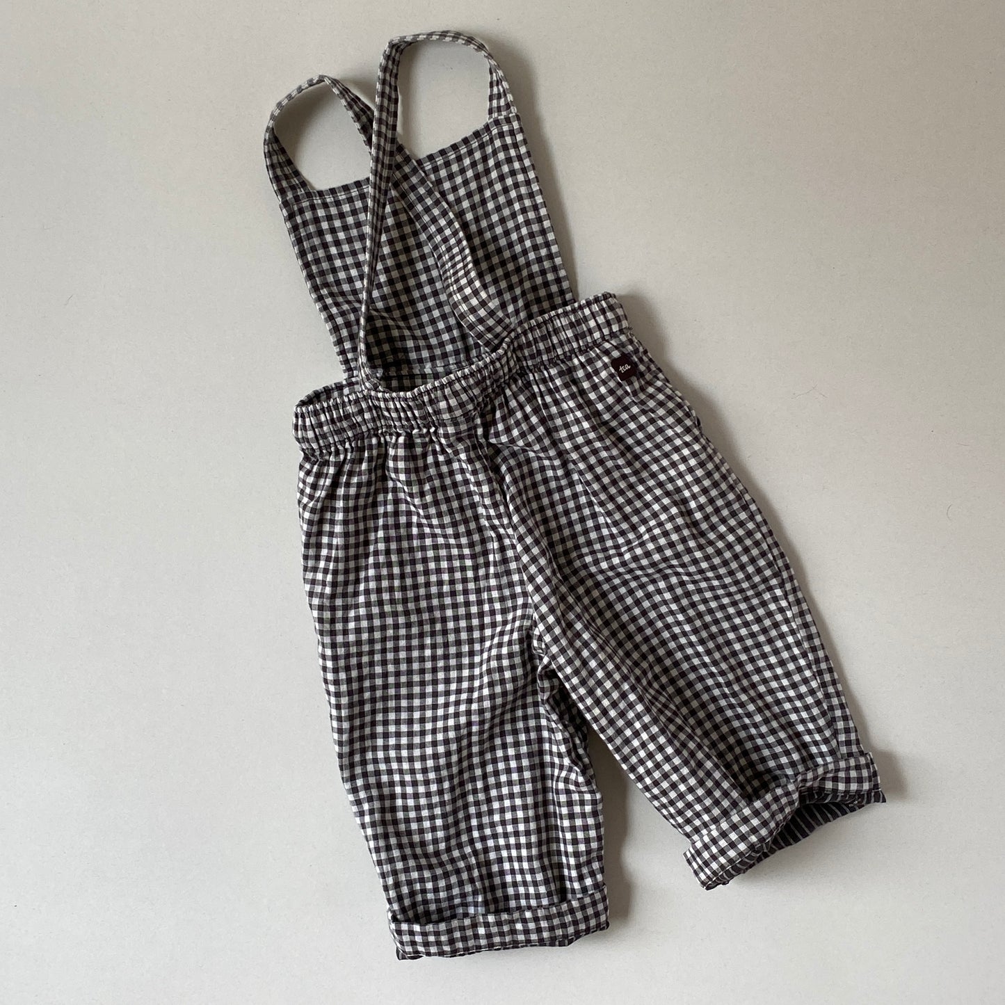 Gingham Wide Leg Cotton Romper (2T)