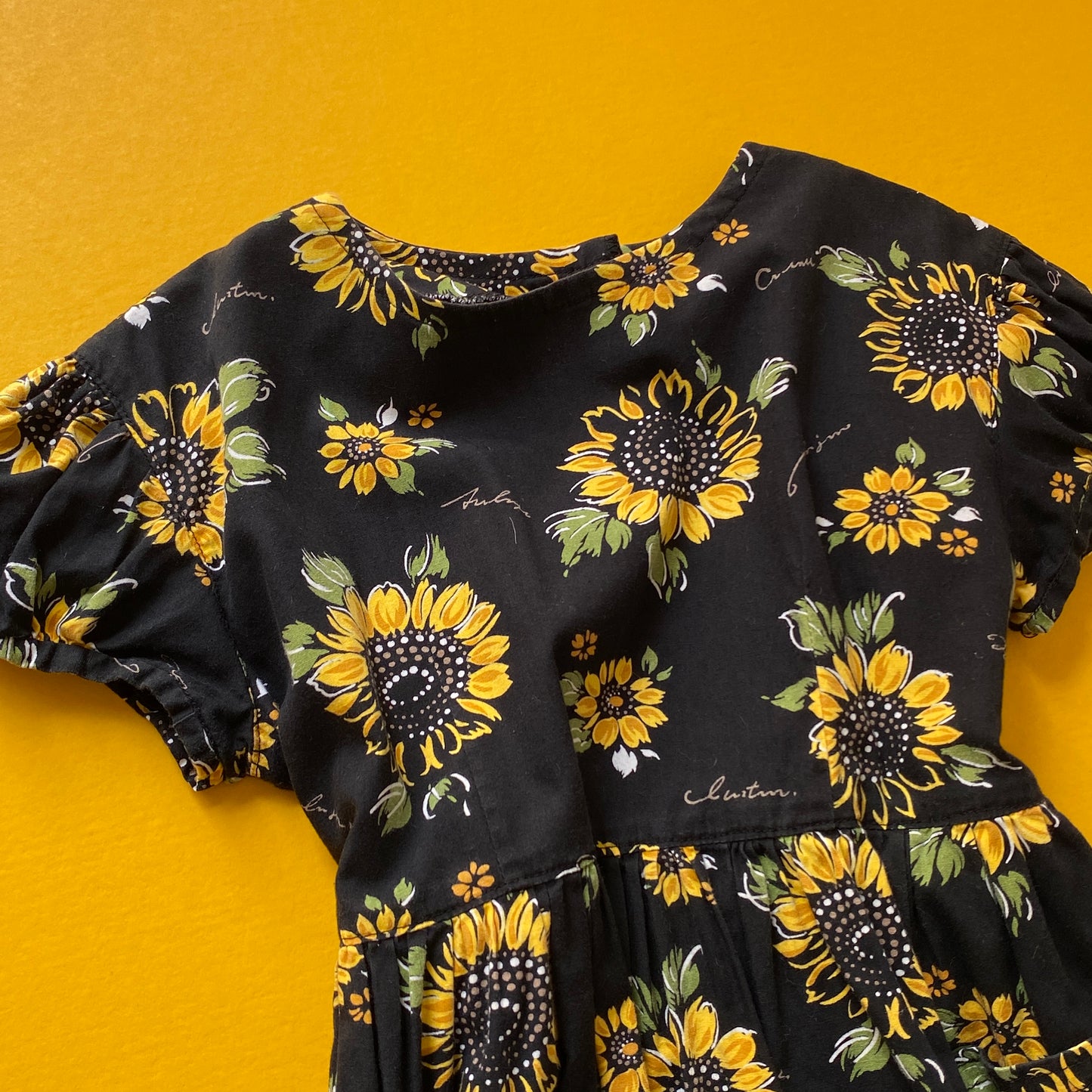 Black Sunflower Tie-Back Dress (2/3Y)