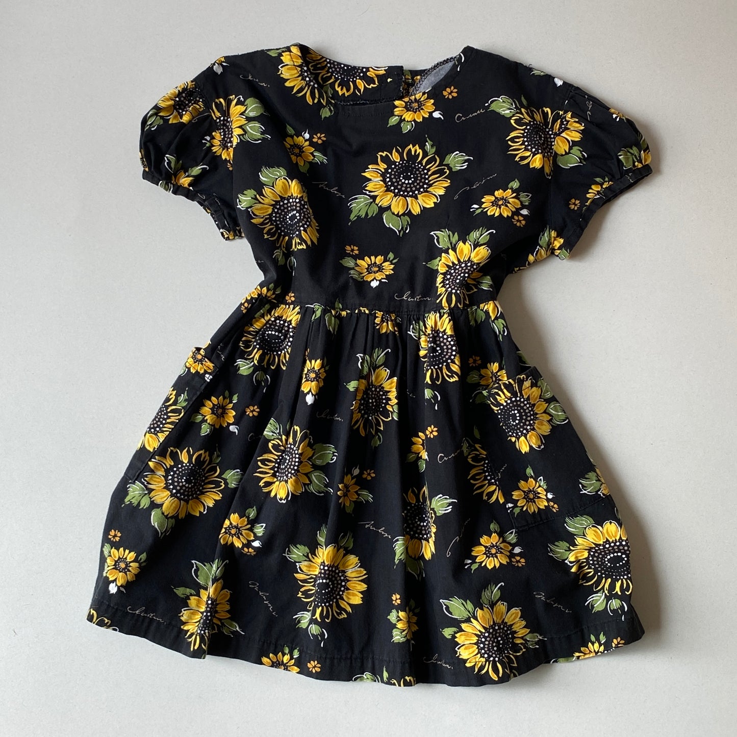 Black Sunflower Tie-Back Dress (2/3Y)