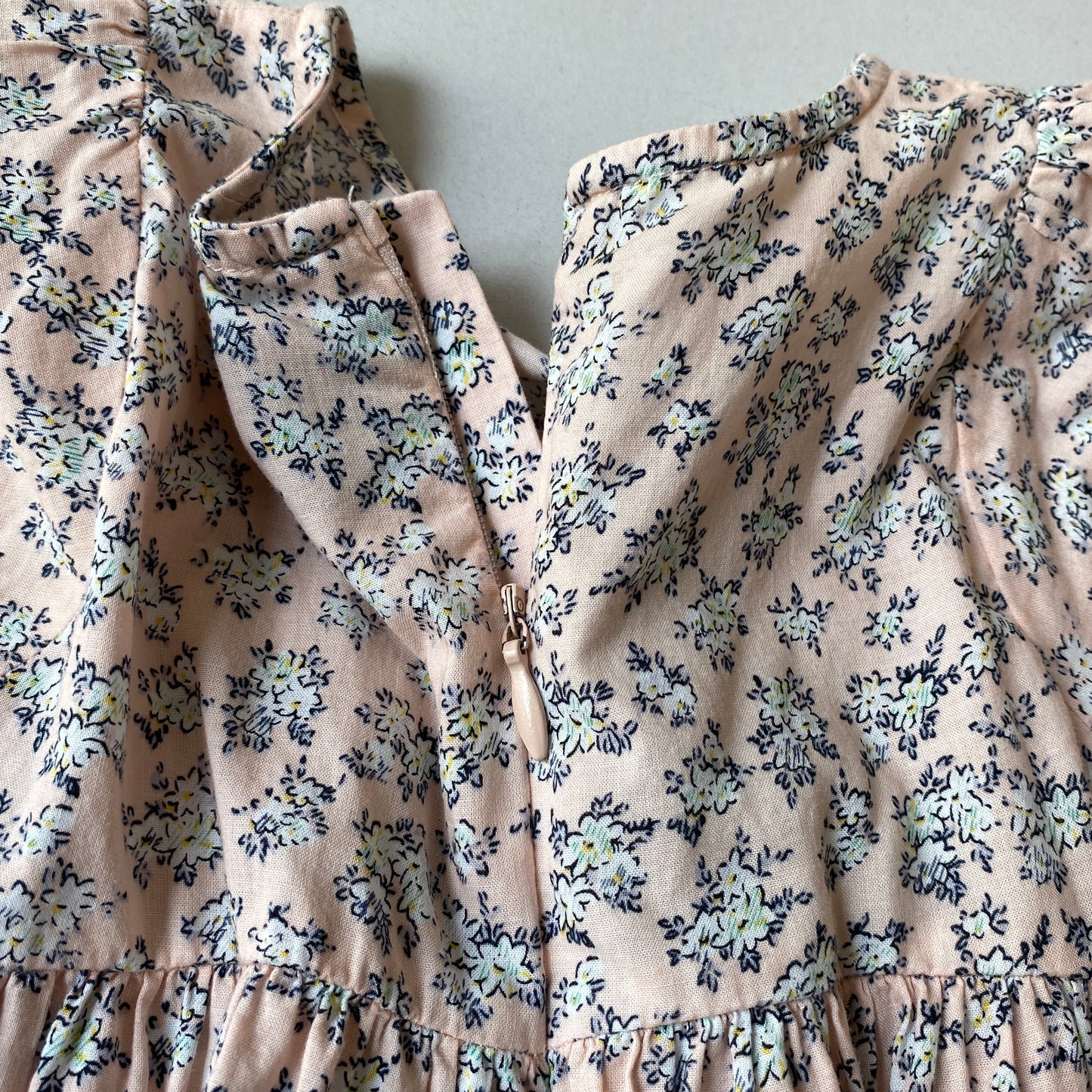 Powder Pink Floral Cotton Dress (12M)