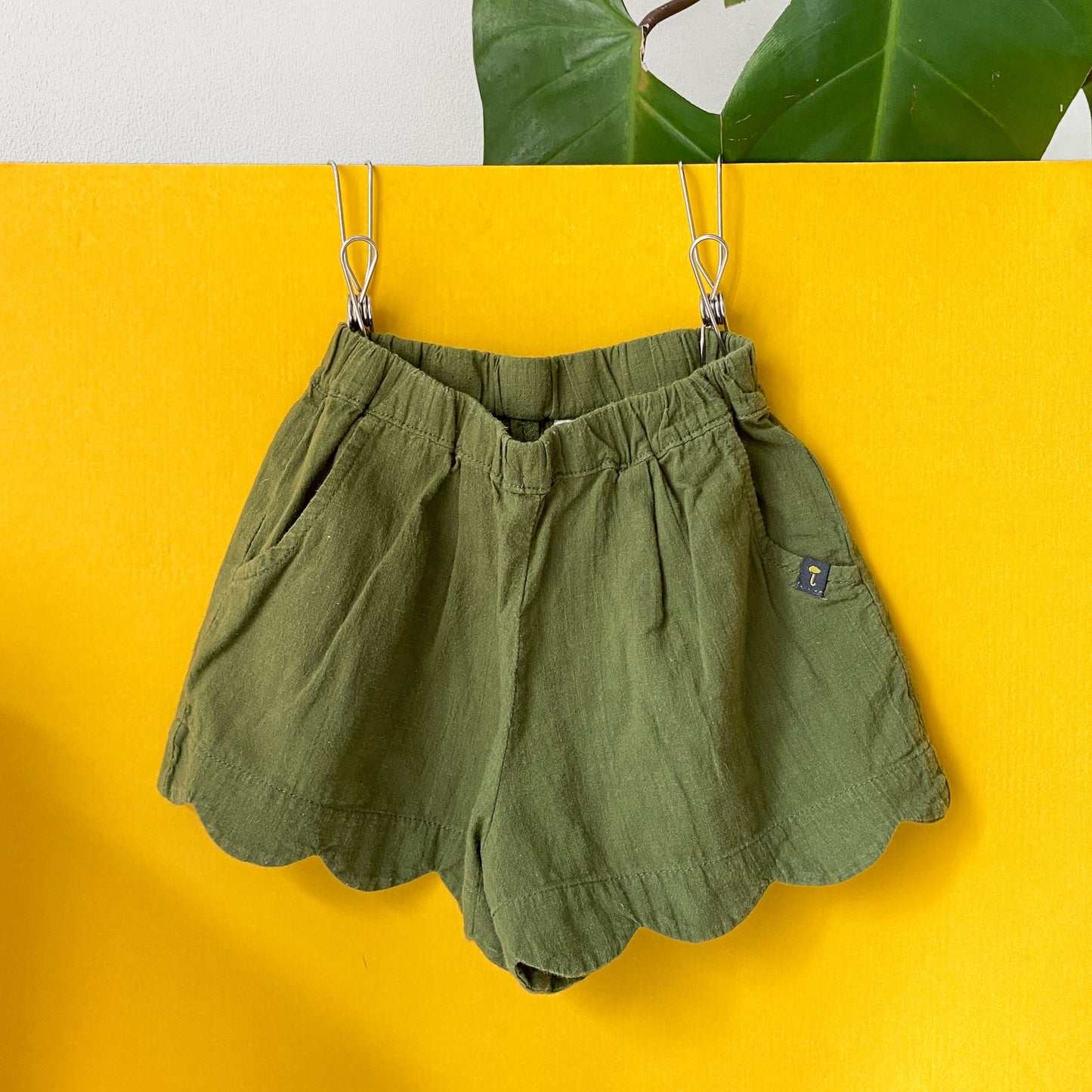 Green Scalloped Shorts (12/18M)