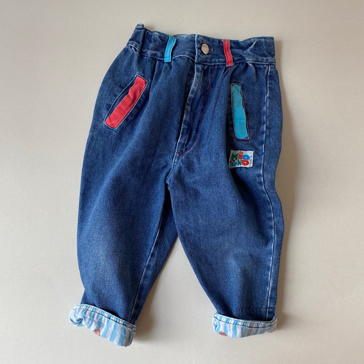 Vintage Colorblock Denim Bubble Jeans (2/3Y)
