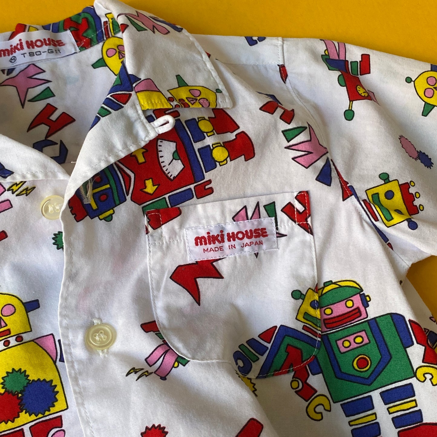 Multi-Colored Robot Button-Up Shirt (24M)
