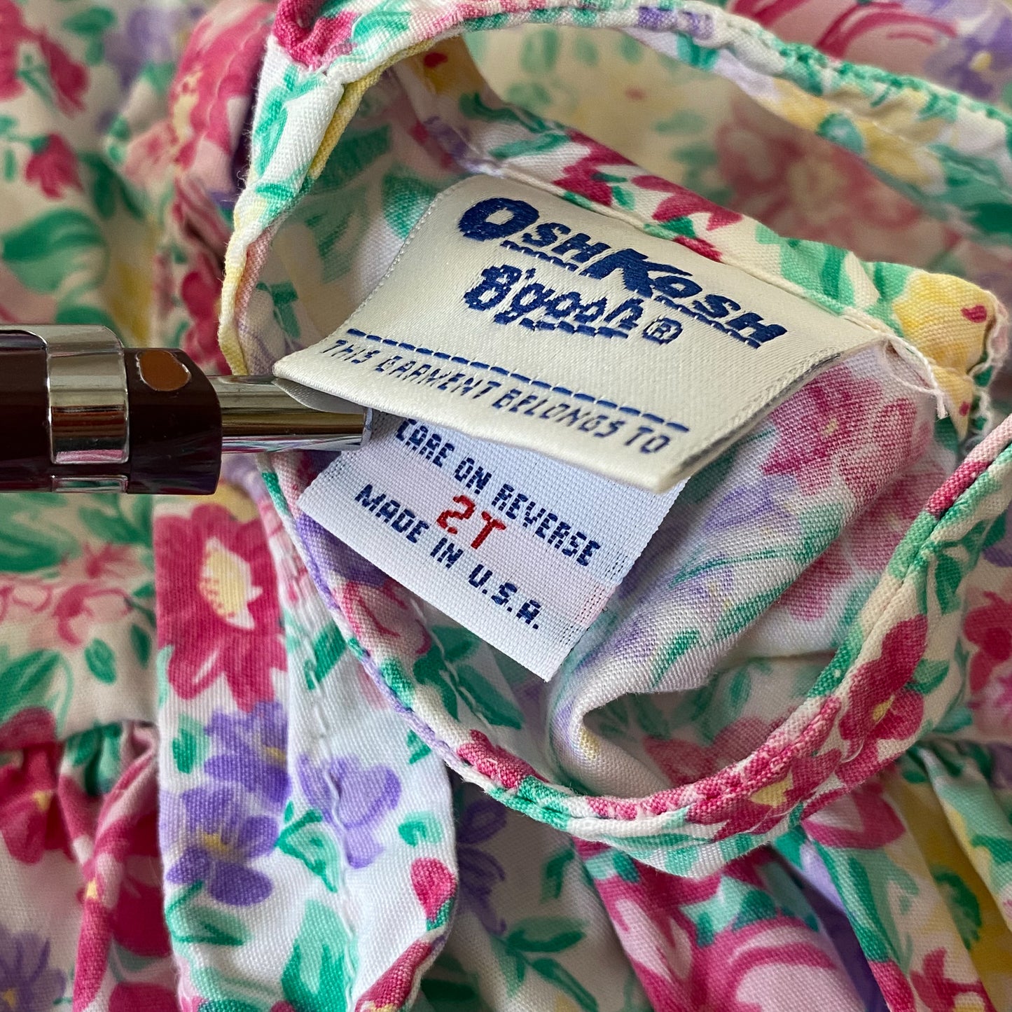 Vintage OshKosh Floral Dress (2T)