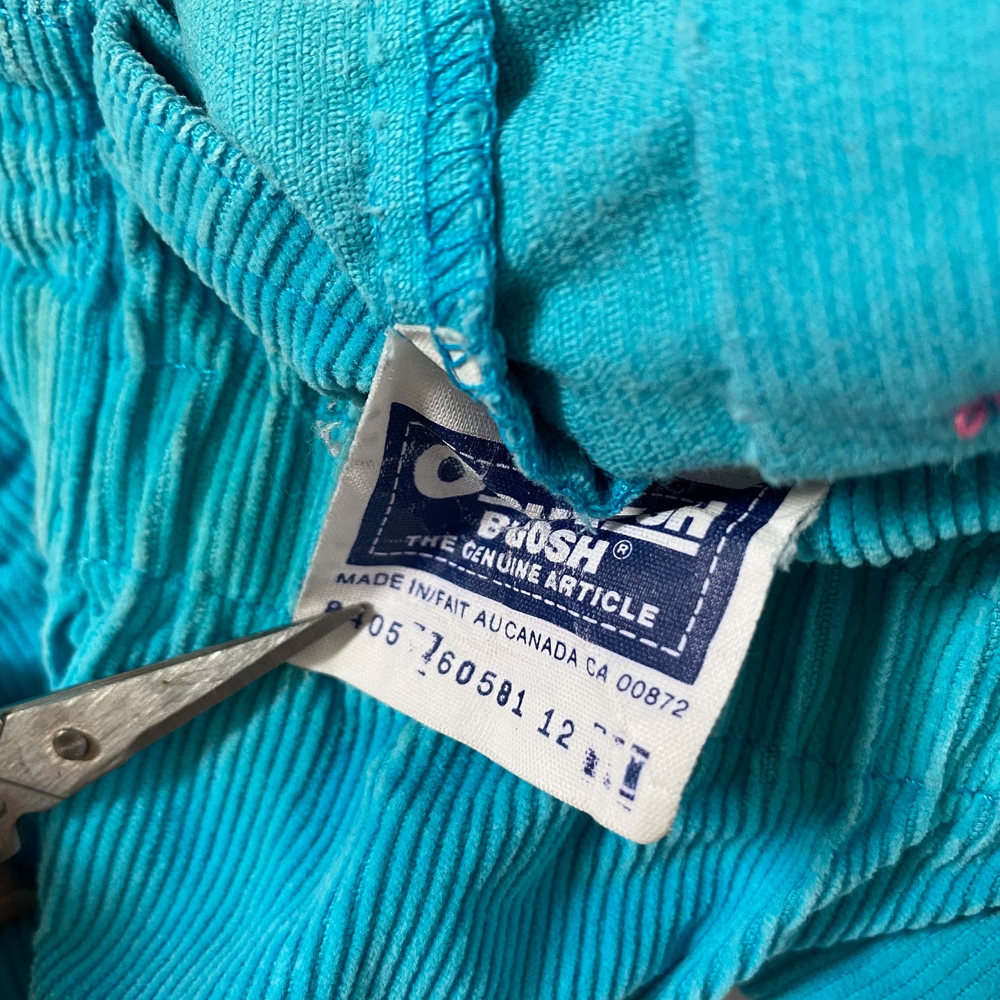 Vintage OshKosh Turquoise Cord Overalls (12M)