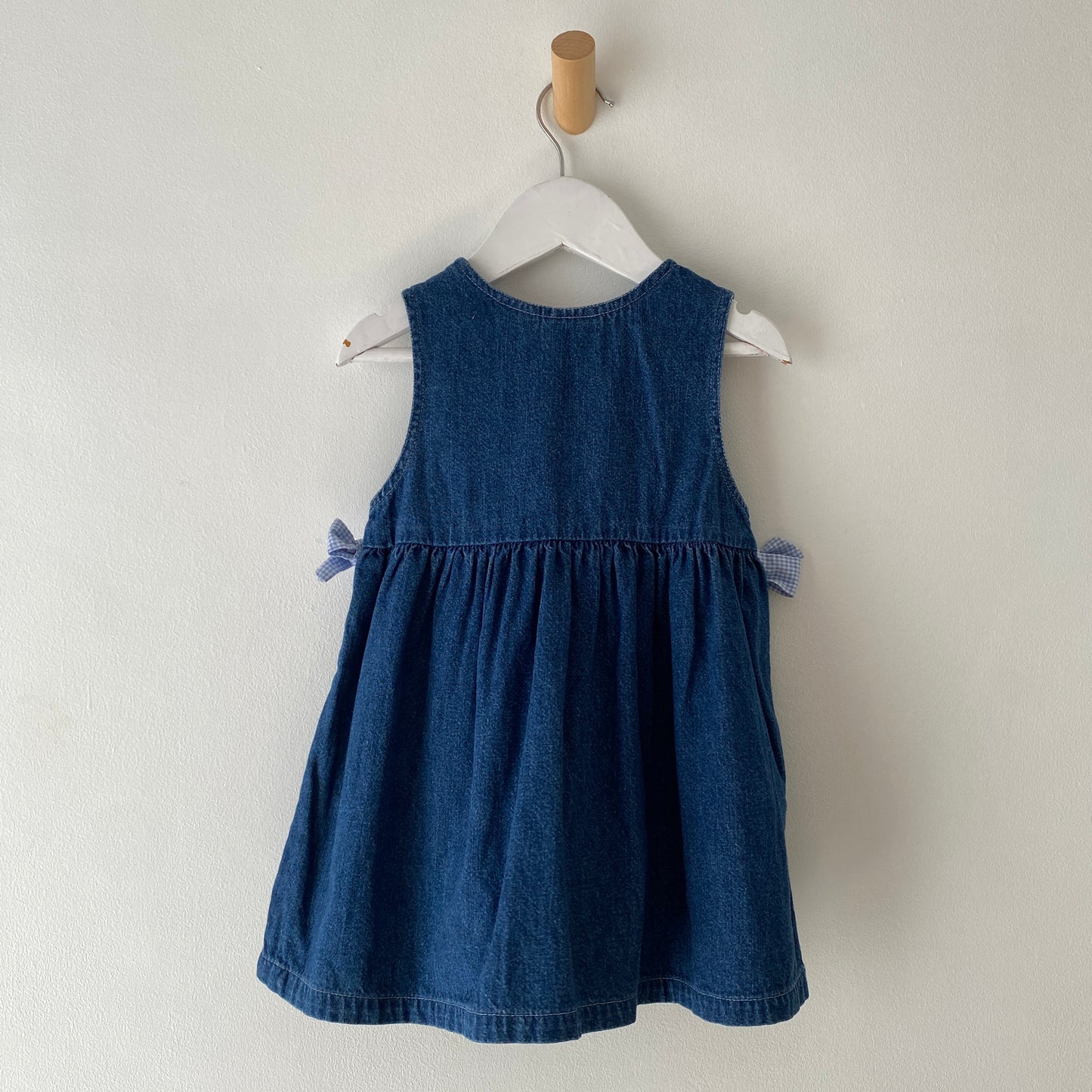 Vintage Denim Flower Patch Dress
