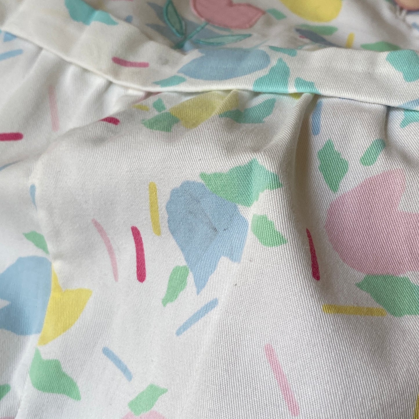 Vintage Pastel Tulips Shortalls (24M)