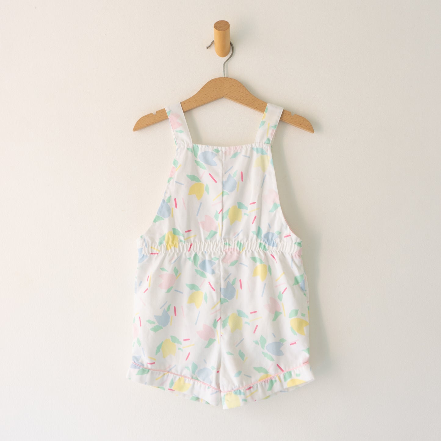 Vintage Pastel Tulips Shortalls (24M)