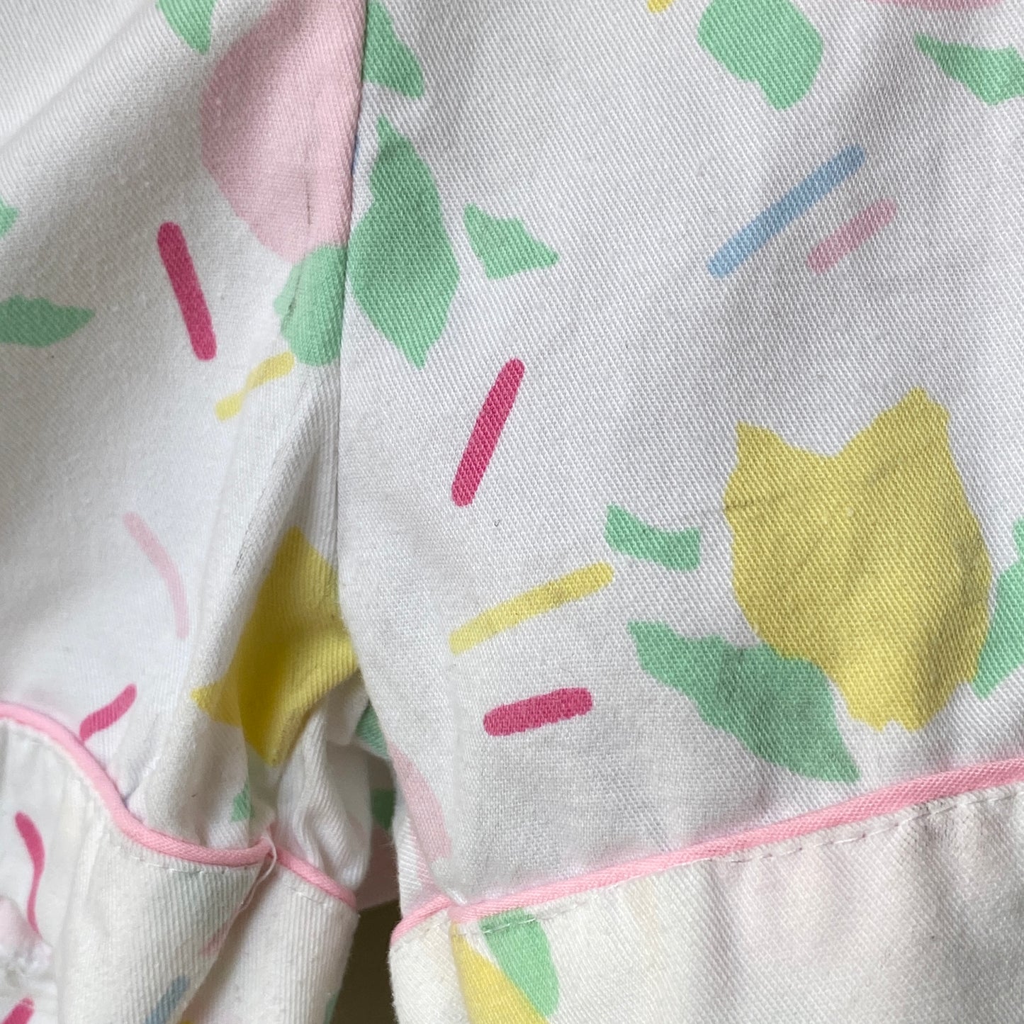 Vintage Pastel Tulips Shortalls (24M)