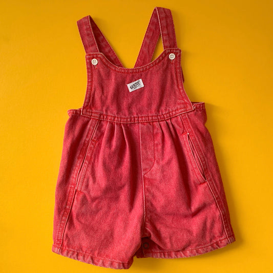 Vintage Guess Red Denim Shortalls (12M)