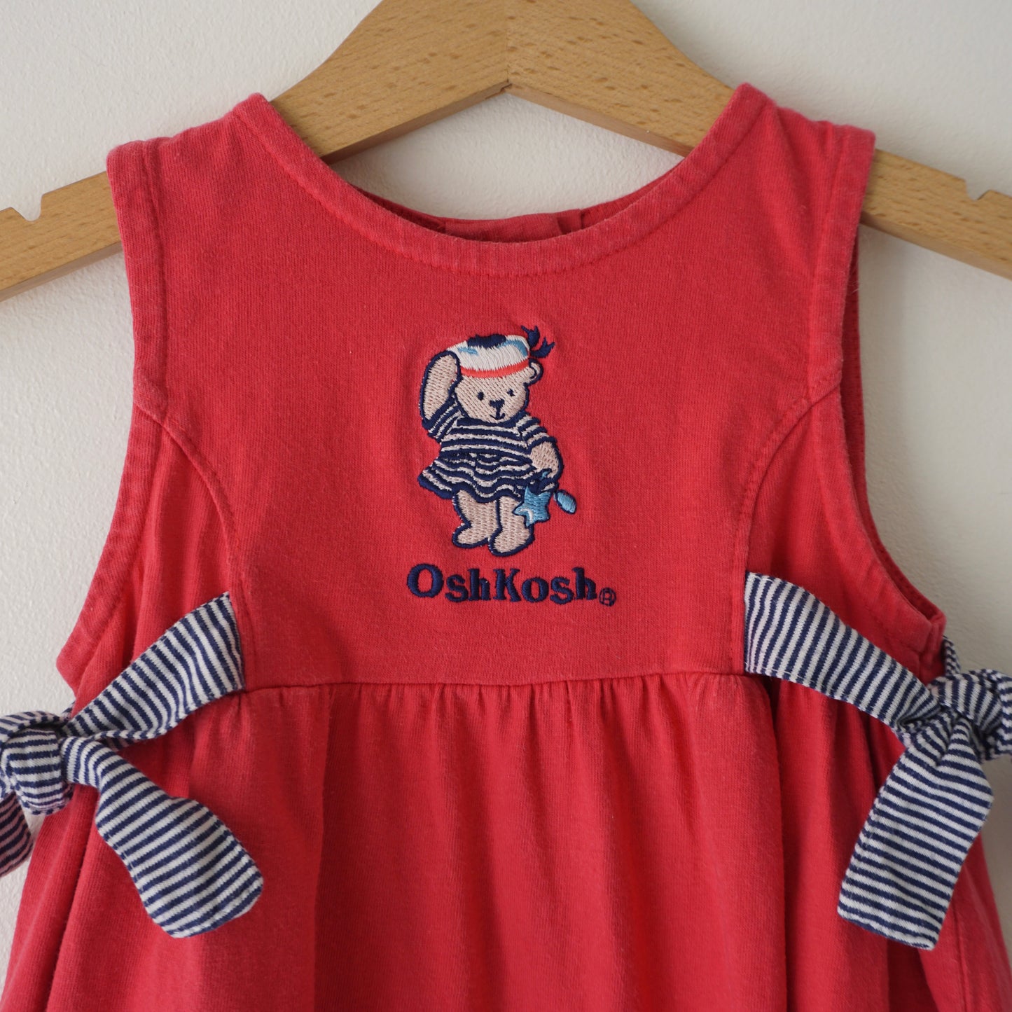 Vintage OshKosh Sailor Bear Tie Side Dress (12M)