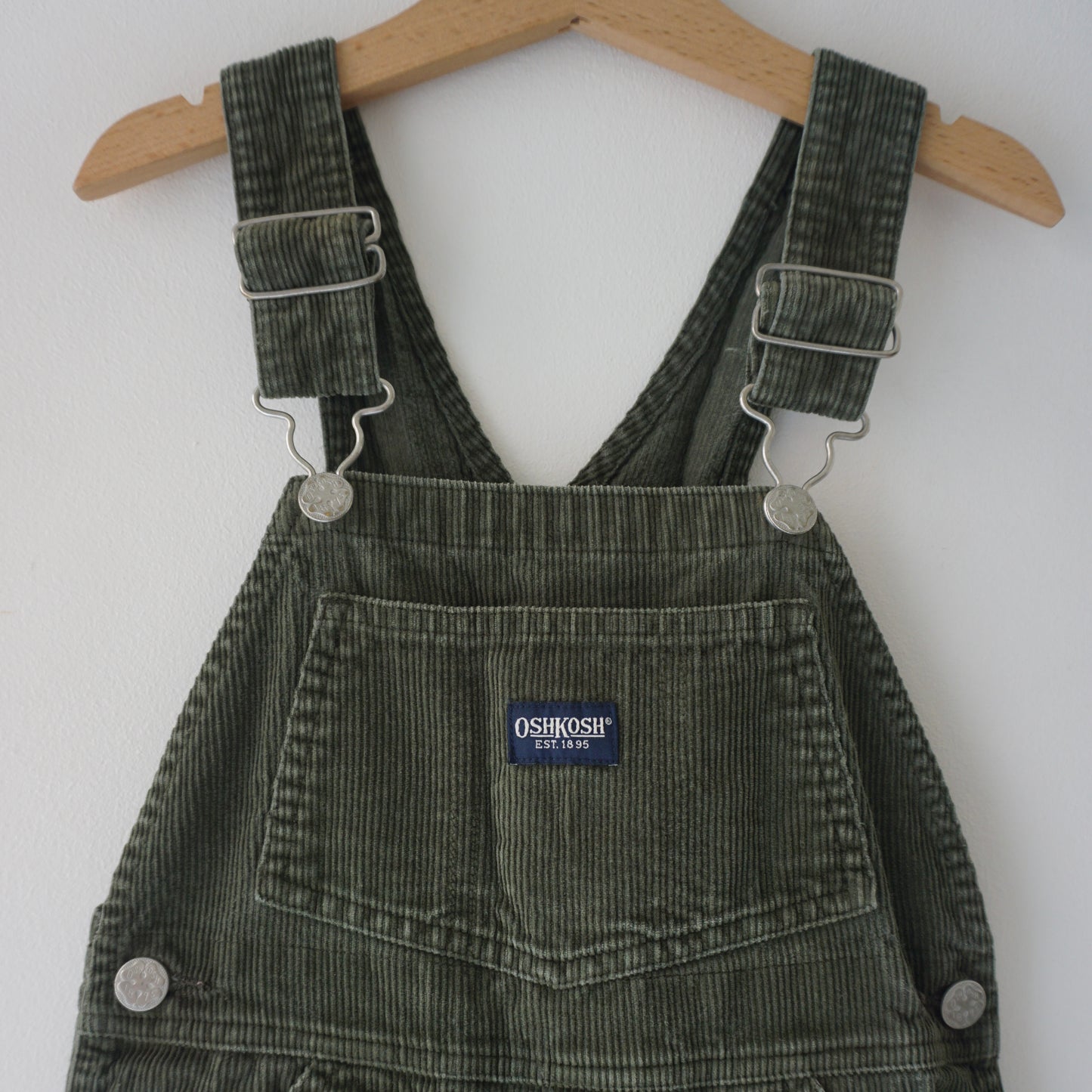 Retro OshKosh Moss Green Cord Overalls (4T)