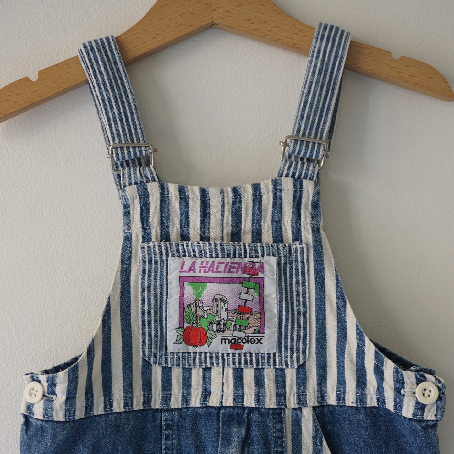 Vintage Multi-Strip Denim Shortalls (2T)