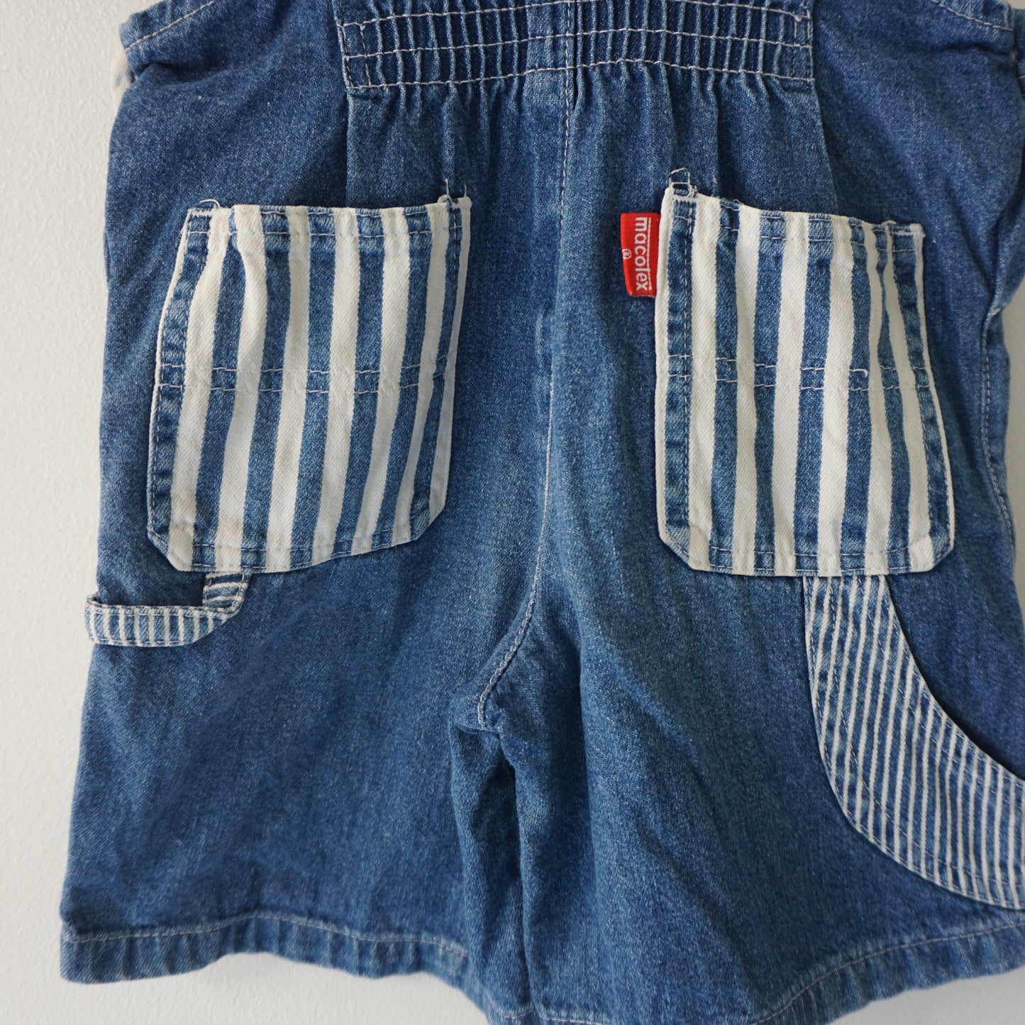 Vintage Multi-Strip Denim Shortalls (2T)