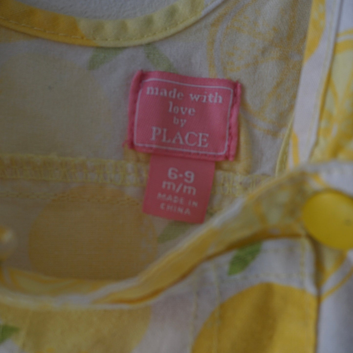 Retro Lemon Frill Shortalls (6/9M)