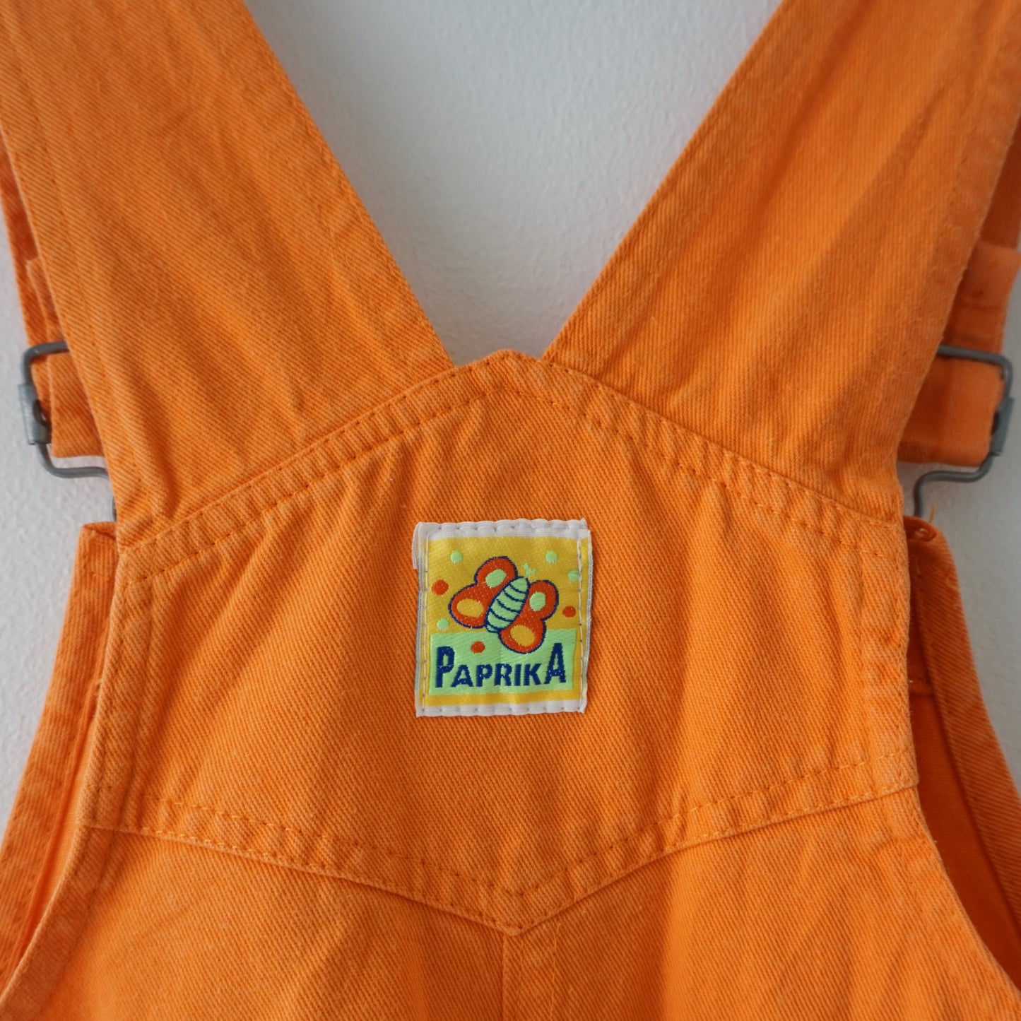 Vintage Orange Denim Shortalls (2T)