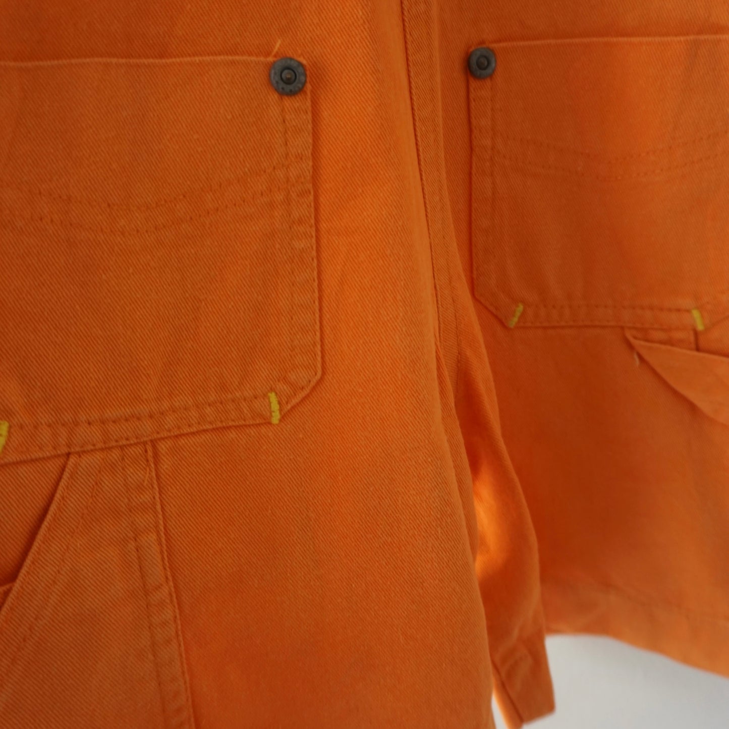 Vintage Orange Denim Shortalls (2T)