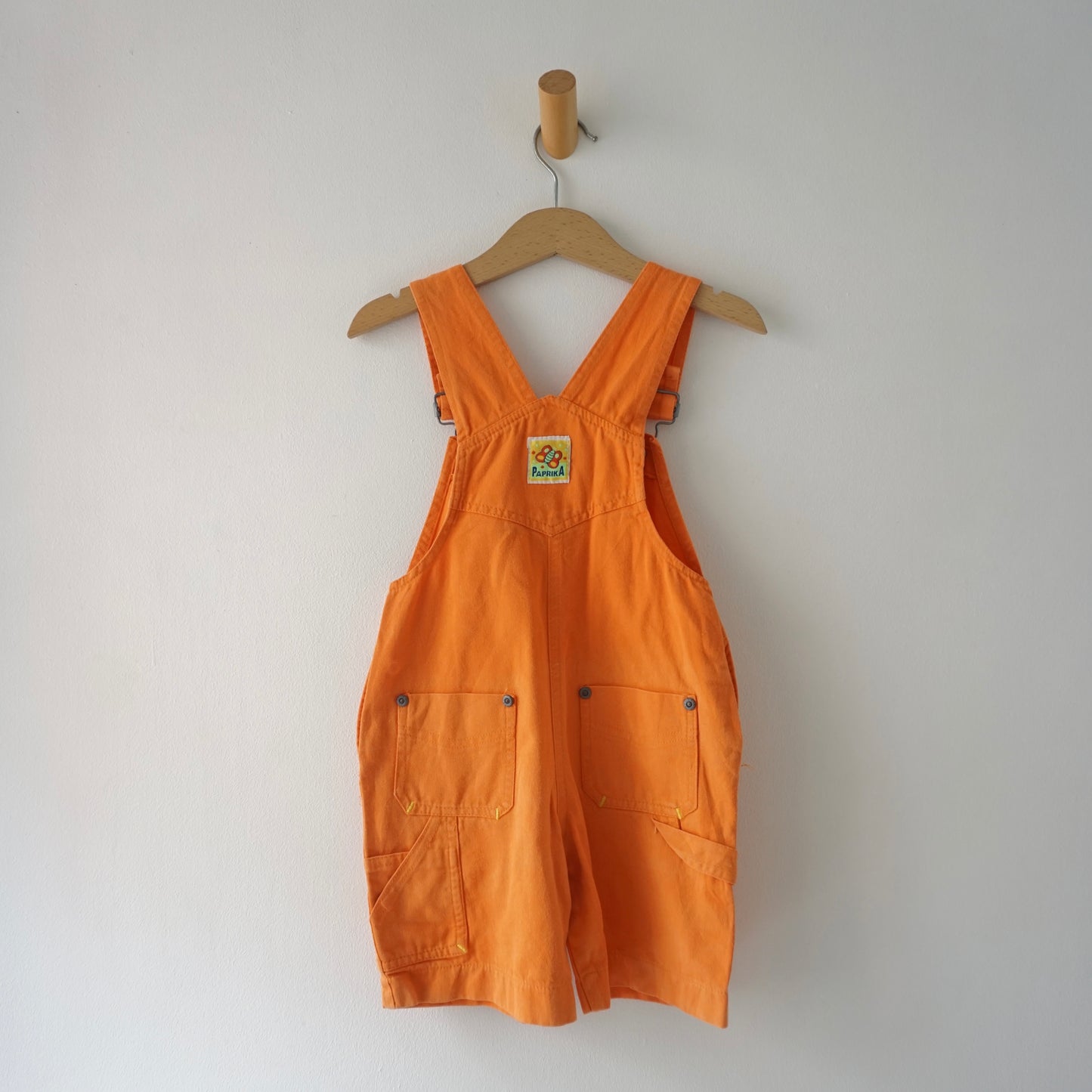 Vintage Orange Denim Shortalls (2T)