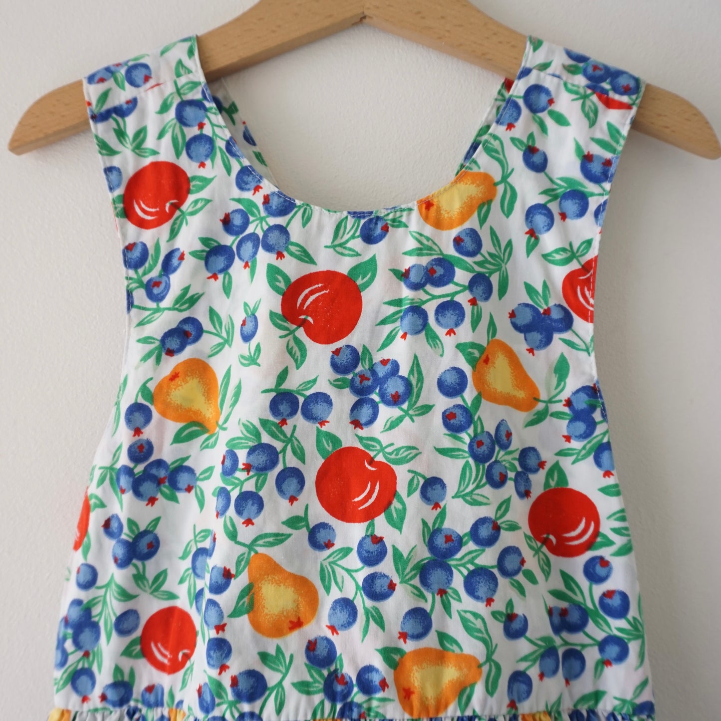 Osh-Inspired Vintage Fruits Cross-Back Dress (6Y)