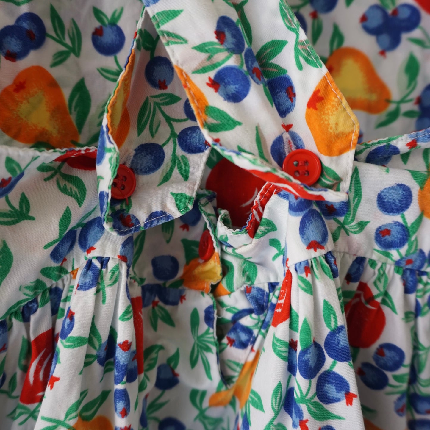 Osh-Inspired Vintage Fruits Cross-Back Dress (6Y)