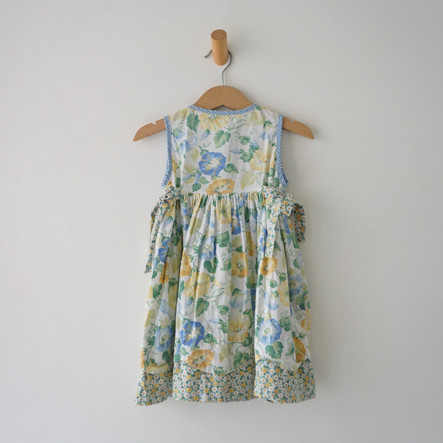 Vintage Floral Check Tie-Side Dress (3T)