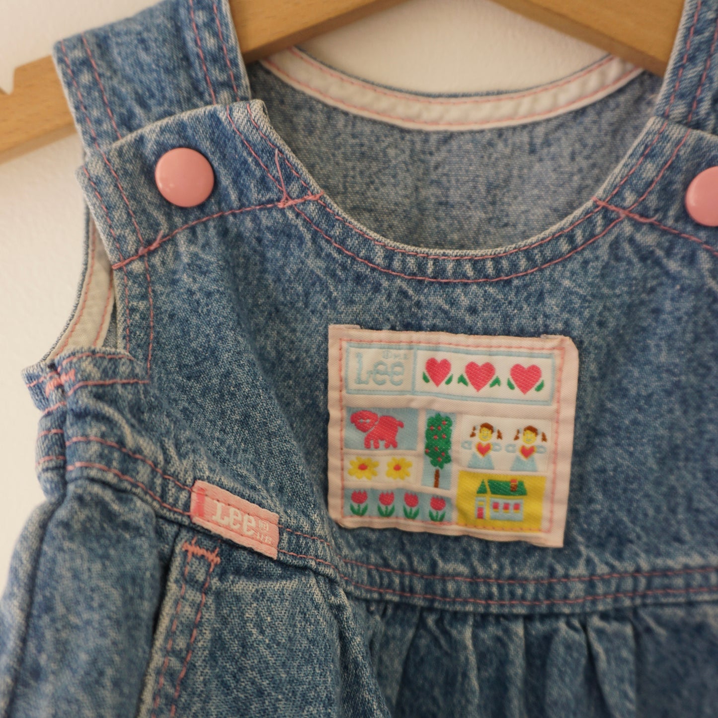 Vintage Lee Girls Medium Wash Denim Dress (12M)