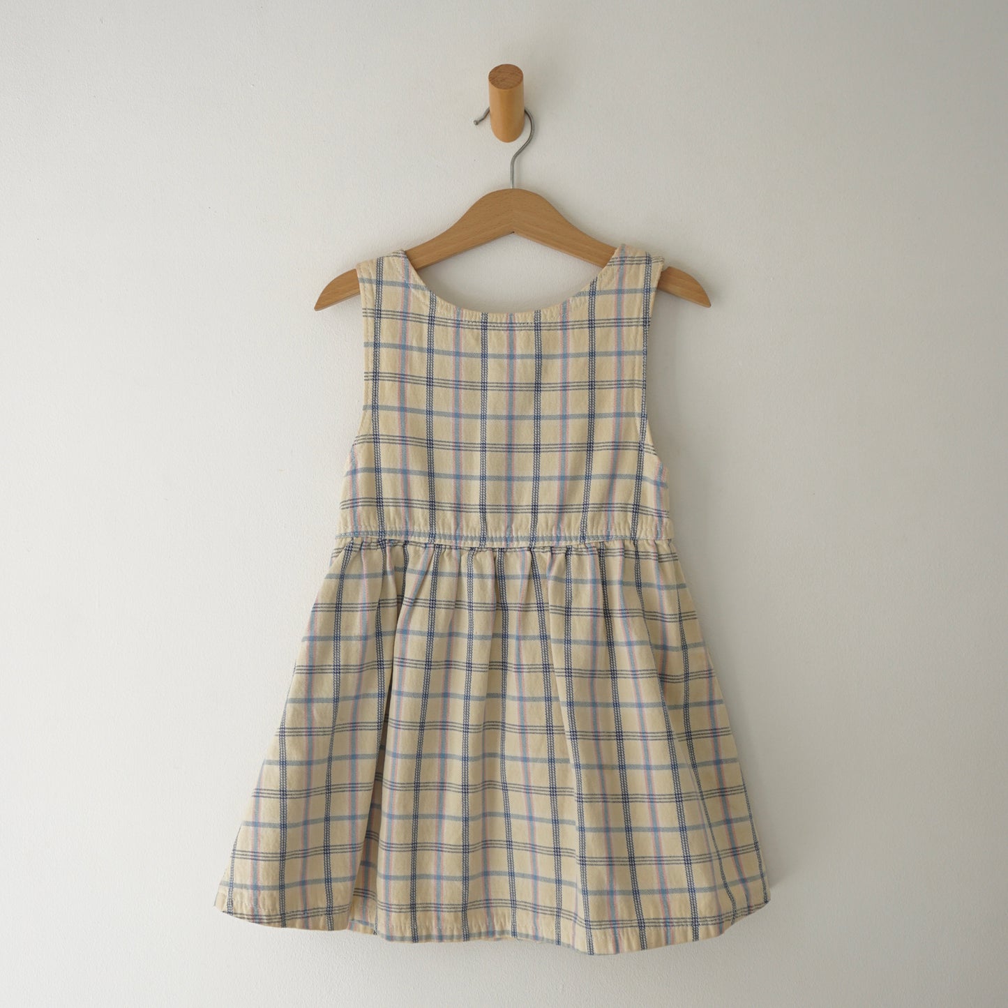 Vintag Lee Girls Pastel Plaid Button-Front Denim Dress (4T)