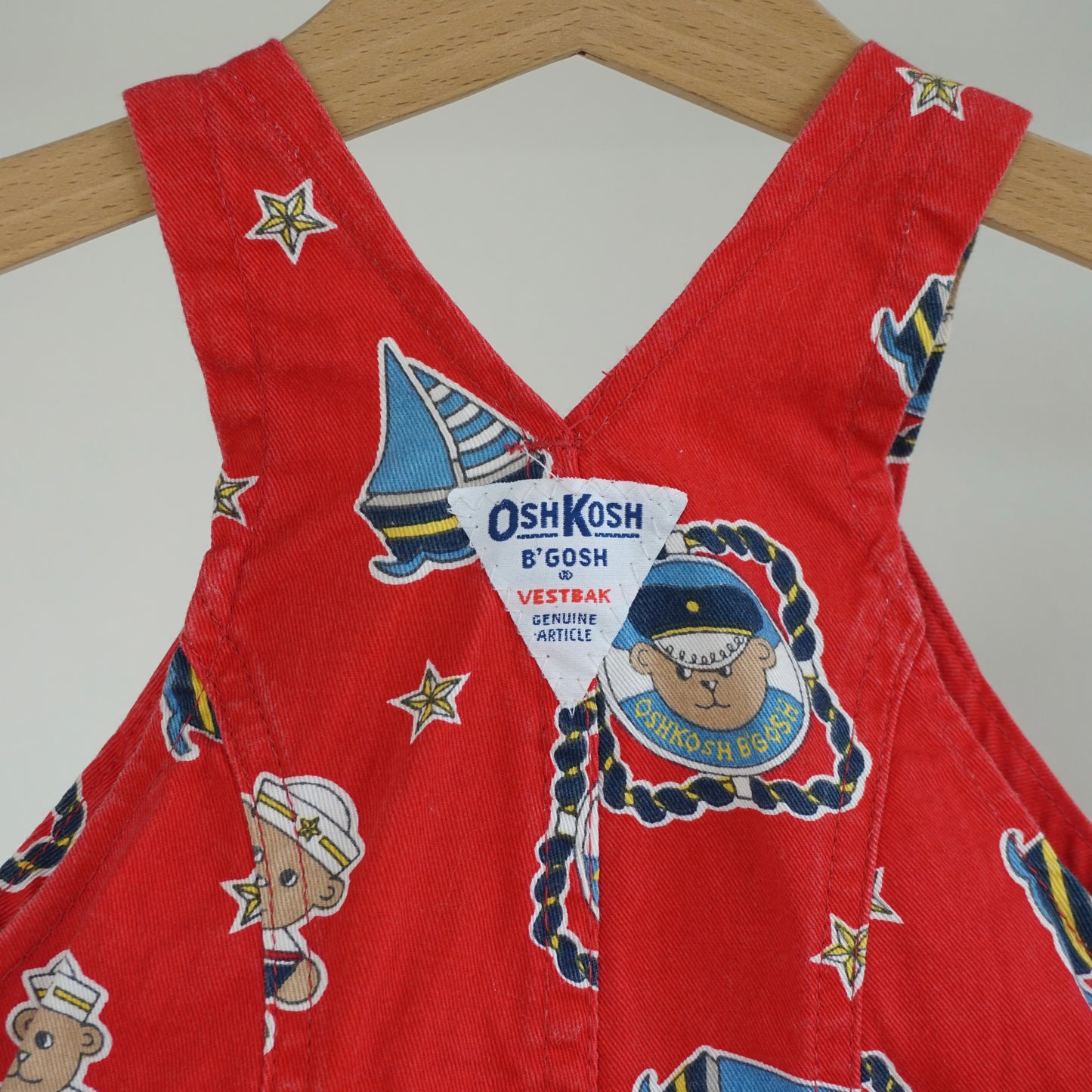 Vintage OshKosh Sailor Bear Bubble (6/9M)