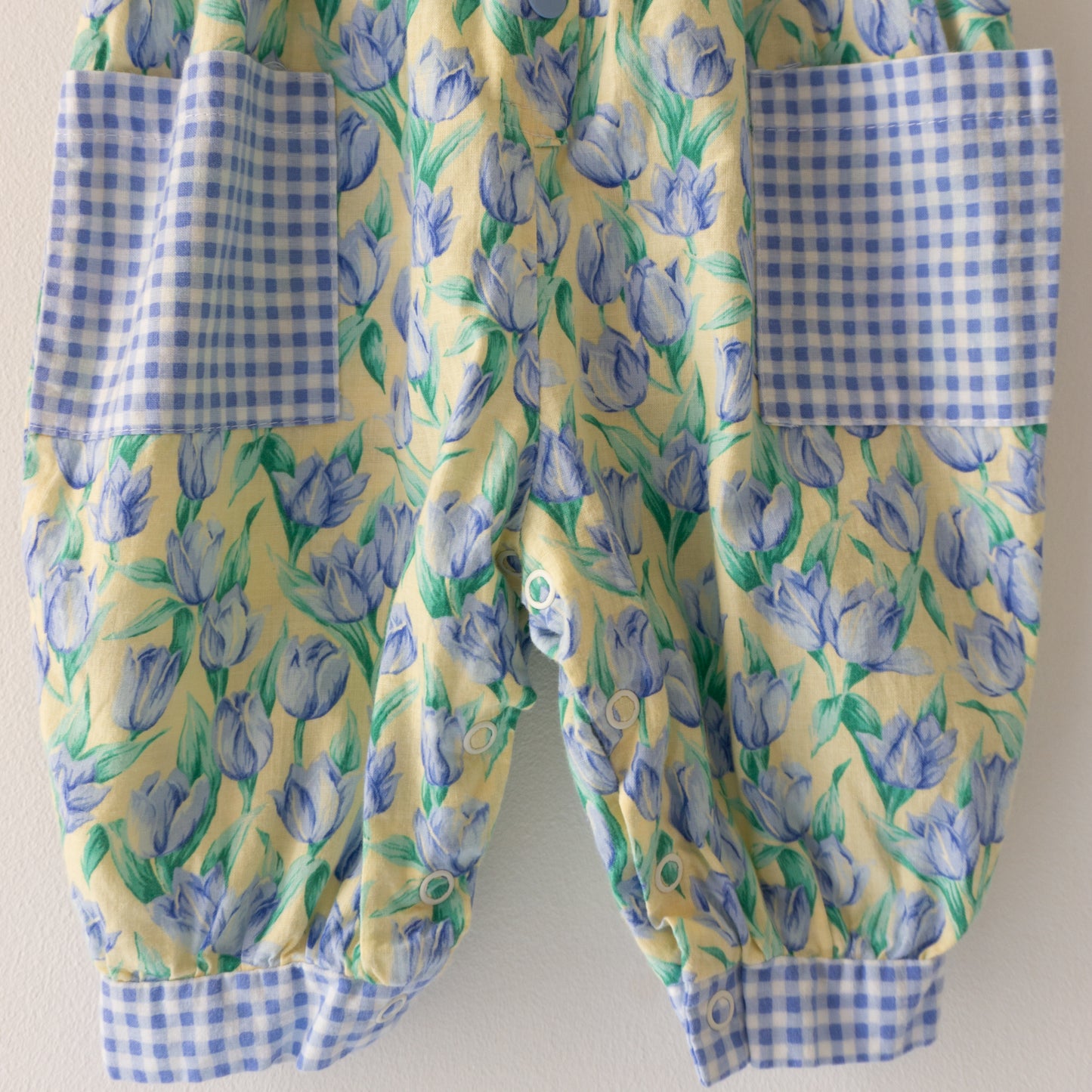 Vintage Tulip Gingham Romper (6M)