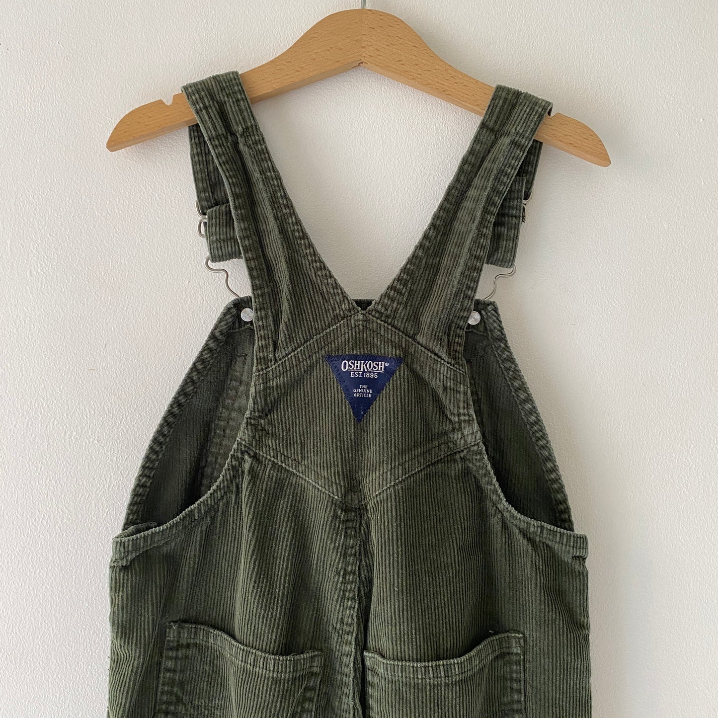 Retro OshKosh Moss Green Cord Overalls (4T)