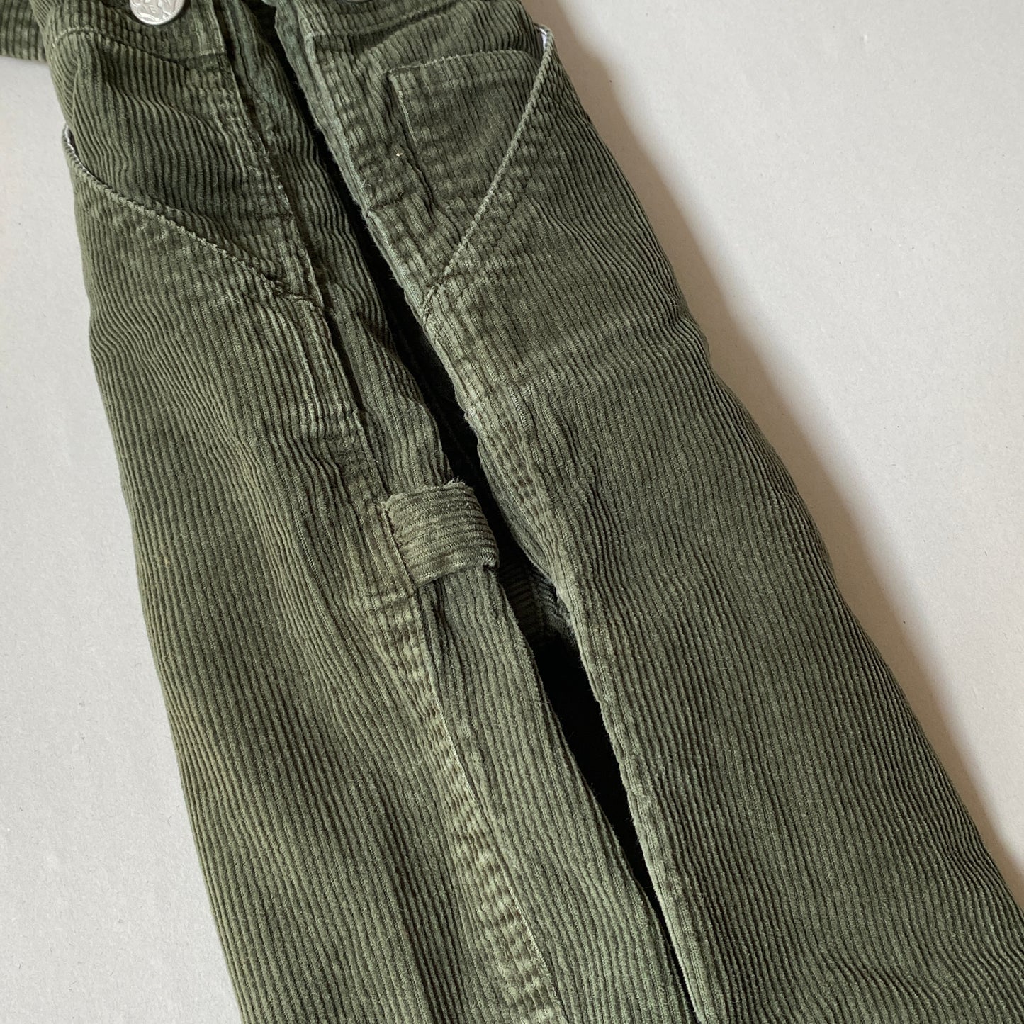 Retro OshKosh Moss Green Cord Overalls (4T)