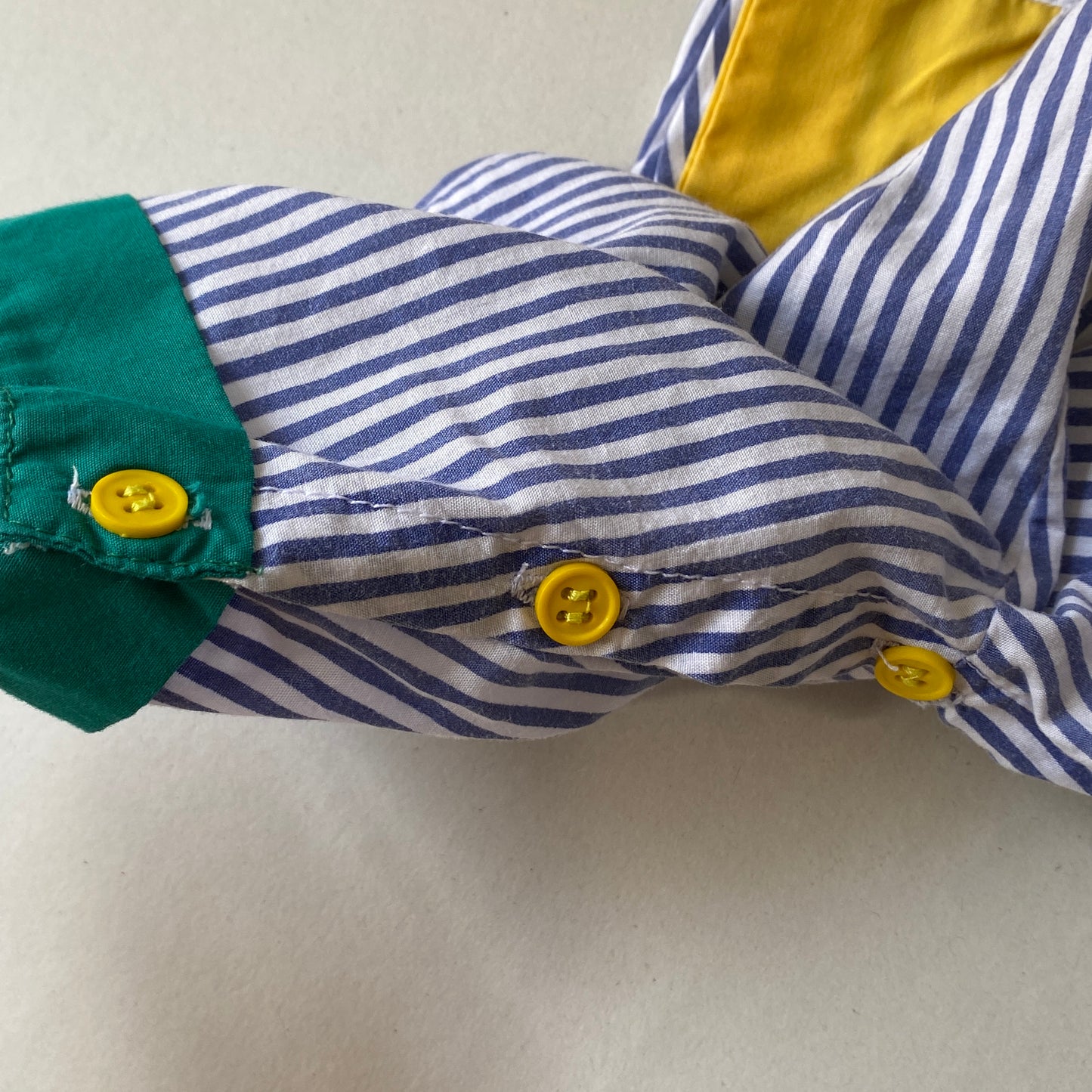 Vintage Bear Stripe Overalls (6/9M)