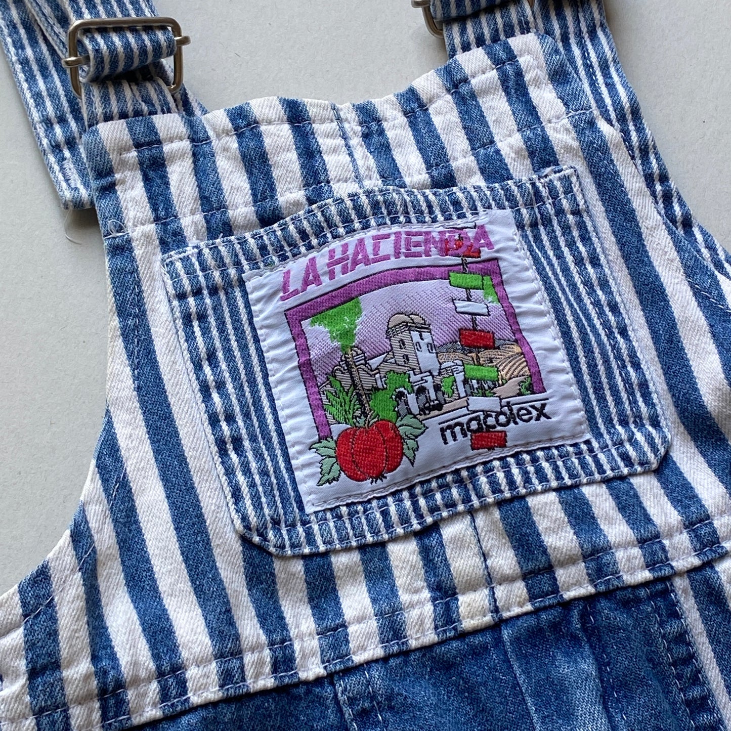 Vintage Multi-Strip Denim Shortalls (2T)