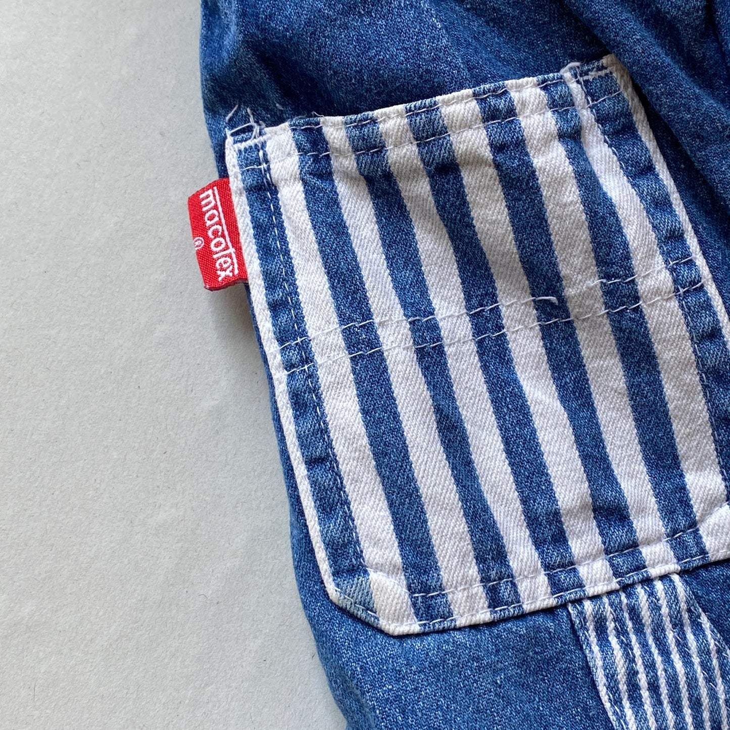 Vintage Multi-Strip Denim Shortalls (2T)