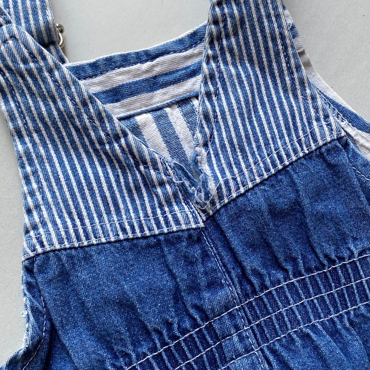 Vintage Multi-Strip Denim Shortalls (2T)