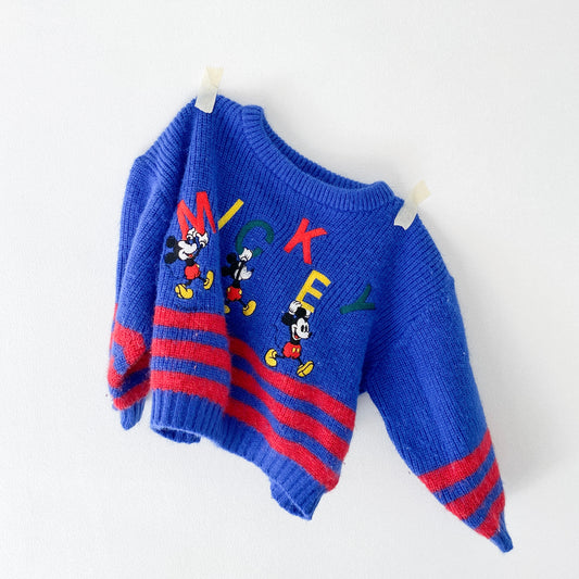 Vintage Mickey Mouse Knit Sweater (2-4Y)