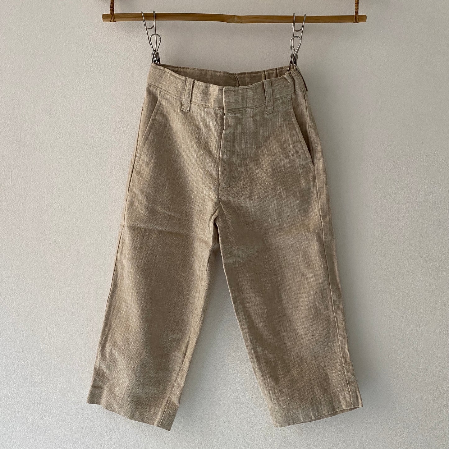 Linen-Blend Beige Trousers (2T)
