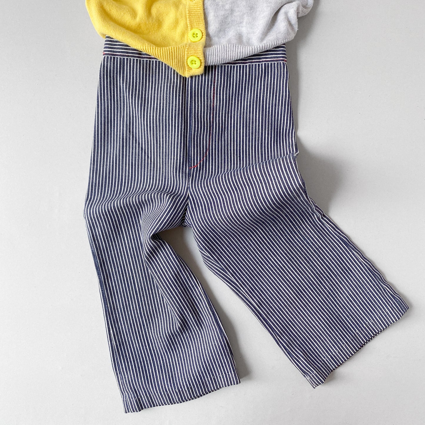 Vintage 70s Blue Pinstripe Straight Pants (24M)