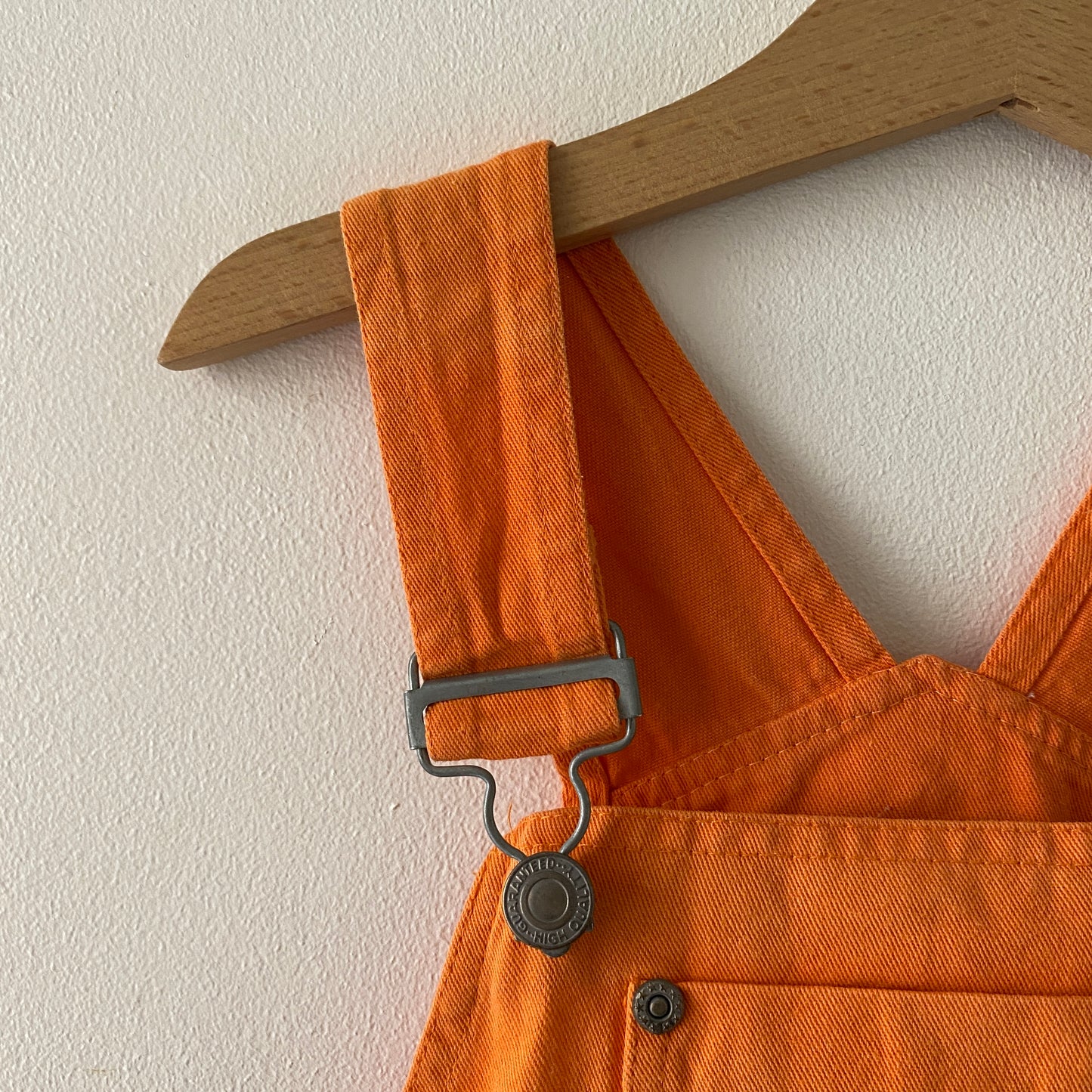 Vintage Orange Denim Shortalls (2T)