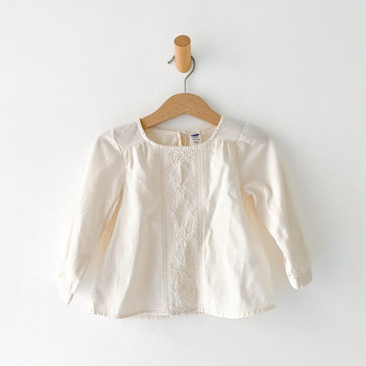 Light Cream Floral Embroidered Top (18/24M)