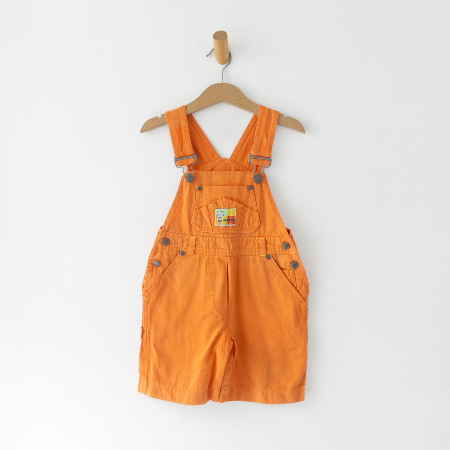 Vintage Orange Denim Shortalls (2T)